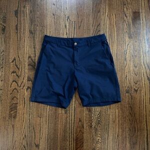lululemon athletica Dark Blue Flat Front Shorts